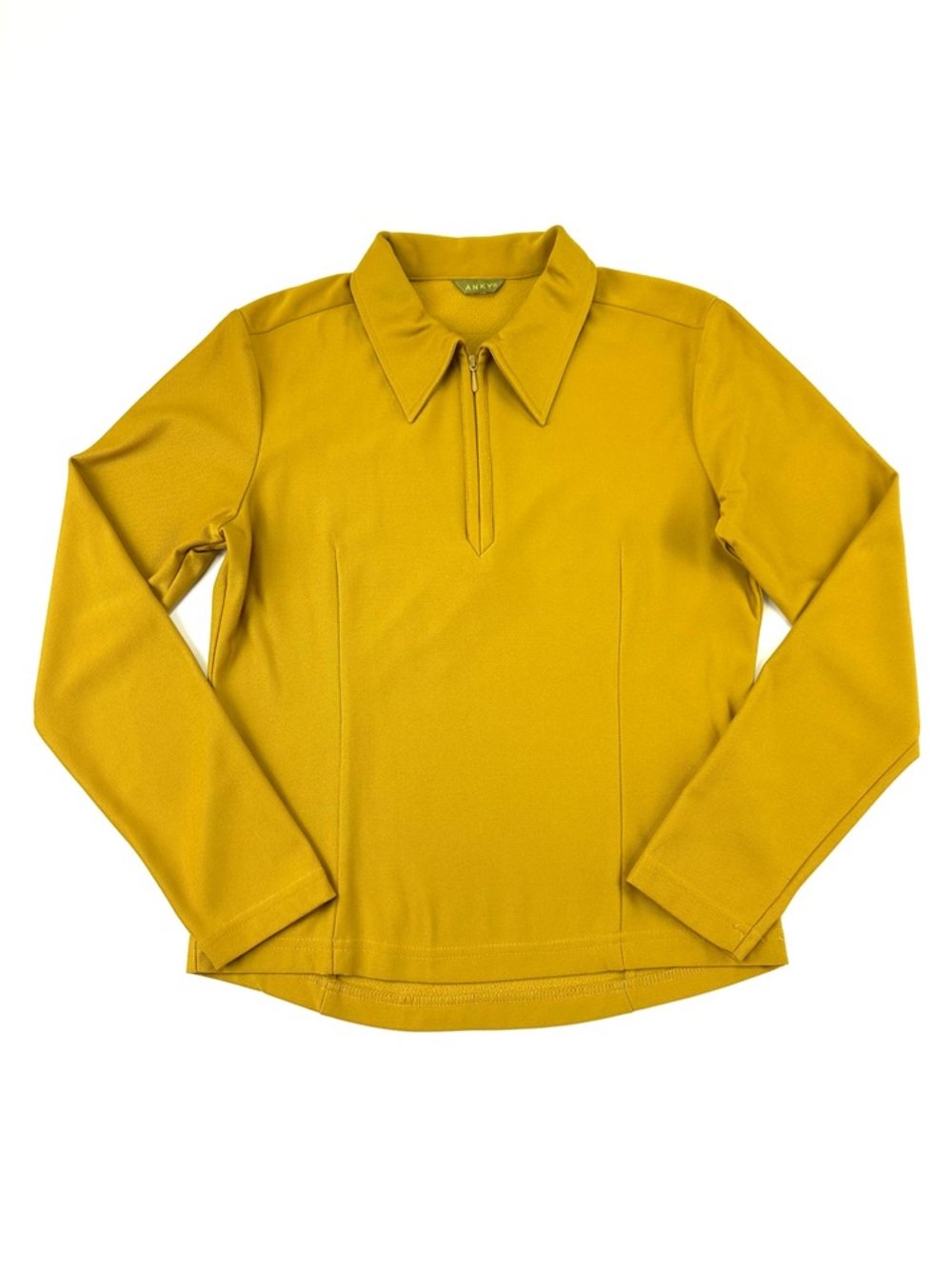 Anky Technical Casual Equestrian Top Small Mustard Quarter Zip Riding Sport